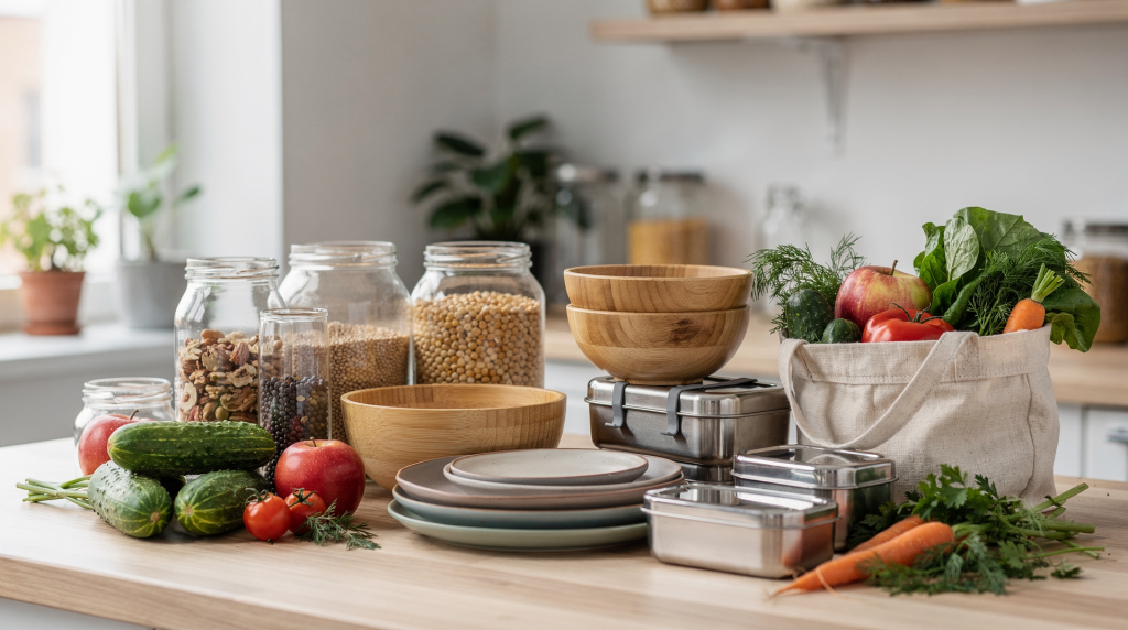 Экологичная посуда и хранение продуктов: что выбрать для веганской кухни